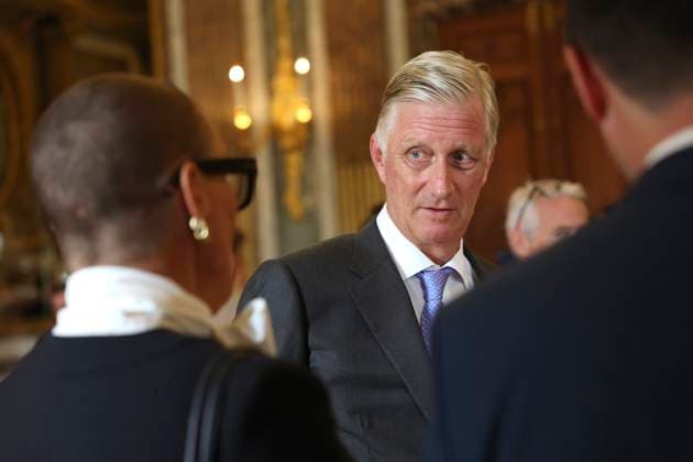 King Philippe of Belgium receives BeHeroes BRUSSELS, BELGIUM - SEPTEMBER 17 : King Philippe of Belgium receives Cynthia Simpson and Julien Vande Weyer from the BeHeroes initiative at the Royal Palace pictured on September 17, 2026 in Brussels, Belgium, 17 09 2026 Brussels Belgium  Copyright: xXpix