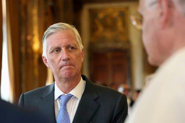 King Philippe of Belgium receives BeHeroes BRUSSELS, BELGIUM - SEPTEMBER 17 : King Philippe of Belgium receives Pater Karel Stautemans and Karine Vanommeslaeghe from the BeHeroes initiative at the Royal Palace pictured on September 17, 2026 in Brussels, Belgium, 17 09 2026 Brussels Belgium  Copyright: xXpix