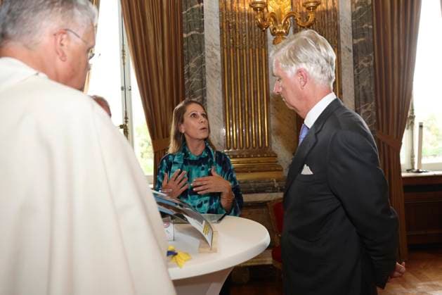 King Philippe of Belgium receives BeHeroes BRUSSELS, BELGIUM - SEPTEMBER 17 : King Philippe of Belgium receives Pater Karel Stautemans and Karine Vanommeslaeghe from the BeHeroes initiative at the Royal Palace pictured on September 17, 2026 in Brussels, Belgium, 17 09 2026 Brussels Belgium  Copyright: xXpix