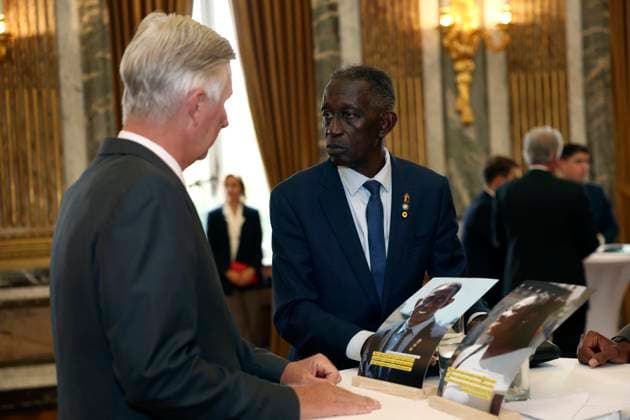 King Philippe of Belgium receives BeHeroes BRUSSELS, BELGIUM - SEPTEMBER 17 : King Philippe of Belgium receives Mahamat Haroun from the BeHeroes initiative at the Royal Palace pictured on September 17, 2026 in Brussels, Belgium, 17 09 2026 Brussels Belgium  Copyright: xXpix