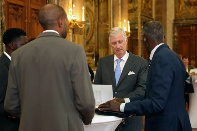 King Philippe of Belgium receives BeHeroes BRUSSELS, BELGIUM - SEPTEMBER 17 : King Philippe of Belgium receives Mahamat Haroun from the BeHeroes initiative at the Royal Palace pictured on September 17, 2026 in Brussels, Belgium, 17 09 2026 Brussels Belgium  Copyright: xXpix