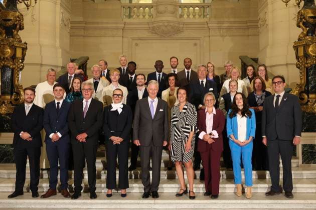 King Philippe of Belgium receives BeHeroes BRUSSELS, BELGIUM - SEPTEMBER 17 : King Philippe of Belgium receives twelve heroes from the BeHeroes initiative at the Royal Palace pictured on September 17, 2026 in Brussels, Belgium, 17 09 2026 Brussels Belgium  Copyright: xXpix
