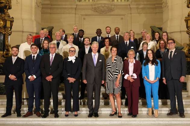 King Philippe of Belgium receives BeHeroes BRUSSELS, BELGIUM - SEPTEMBER 17 : King Philippe of Belgium receives twelve heroes from the BeHeroes initiative at the Royal Palace pictured on September 17, 2026 in Brussels, Belgium, 17 09 2026 Brussels Belgium  Copyright: xXpix