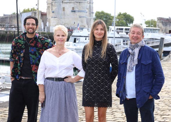 Omar Mebrouk, Catherine Hosmalin, Alice Pol, and Frédéric Bouraly at the Dr. Seylan and Cindy photocall during the 28th La Rochelle Fiction Festival, France, on September 17, 2026. Denis Guignebourg Bestimage. Dr. Seylan and Cindy Photocall at the 28th La Rochelle Fiction Festival on September 17, 2026, in La Rochelle, France. La Rochelle, France Copyright: xDenisxGuignebourgx xBestimagexDenisxGuignebourgx xBestimagex