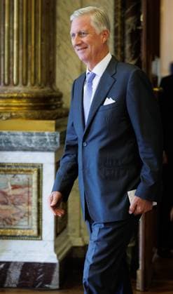 King Philippe - Filip of Belgium pictured during a royal audience of the Be Heroes with the King, in Brussels, Thursday 17 September 2026. Be Heroes is an initiative that honors Belgians who selflessly go out of their way to help others. These everyday heroes were nominated by someone close to them via the online BEHEROES platform.  BENOITxDOPPAGNE 186763092