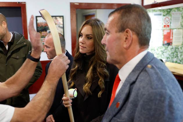 The Prince and Princess of Wales visit Bute Shinty Club The Prince and Princess of Wales visit Bute Shinty Club, Rothesay, Bute, UK, on the 17th September 2026. Picture by Jeff J Mitchell WPA-Pool Rothesay Bute Shinty Club Bute UK  WHA-0831