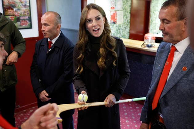 The Prince and Princess of Wales visit Bute Shinty Club The Prince and Princess of Wales visit Bute Shinty Club, Rothesay, Bute, UK, on the 17th September 2026. Picture by Jeff J Mitchell WPA-Pool Rothesay Bute Shinty Club Bute UK  WHA-0831