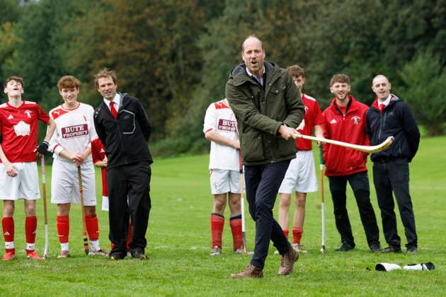 The Prince and Princess of Wales visit Bute Shinty Club The Prince and Princess of Wales visit Bute Shinty Club, Rothesay, Bute, UK, on the 17th September 2026. Picture by Jeff J Mitchell WPA-Pool Rothesay Bute Shinty Club Bute UK  WHA-0831