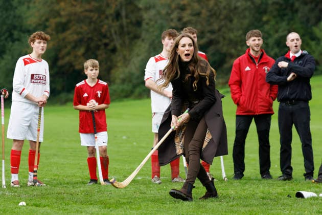 The Prince and Princess of Wales visit Bute Shinty Club The Prince and Princess of Wales visit Bute Shinty Club, Rothesay, Bute, UK, on the 17th September 2026. Picture by Jeff J Mitchell WPA-Pool Rothesay Bute Shinty Club Bute UK  WHA-0831