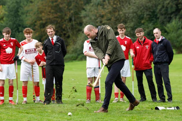 The Prince and Princess of Wales visit Bute Shinty Club The Prince and Princess of Wales visit Bute Shinty Club, Rothesay, Bute, UK, on the 17th September 2026. Picture by Jeff J Mitchell WPA-Pool Rothesay Bute Shinty Club Bute UK  WHA-0831