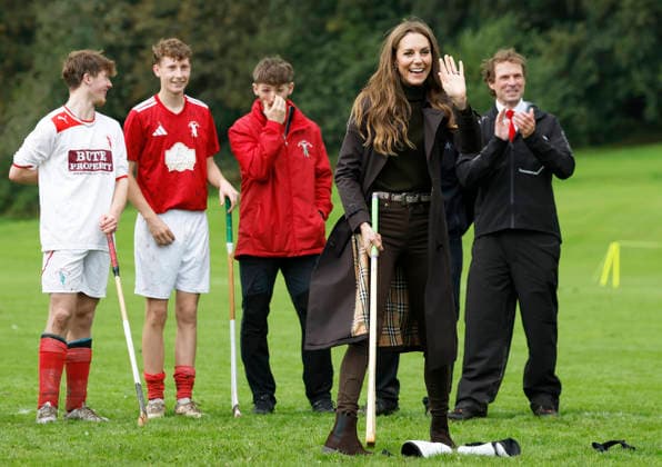 The Prince and Princess of Wales visit Bute Shinty Club The Prince and Princess of Wales visit Bute Shinty Club, Rothesay, Bute, UK, on the 17th September 2026. Picture by Jeff J Mitchell WPA-Pool Rothesay Bute Shinty Club Bute UK  WHA-0831
