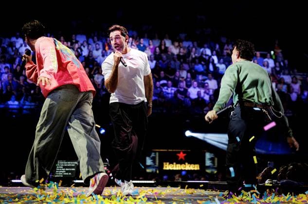 AMSTERDAM - Flemming, Rolf Sanchez and during The Streamers performance at the Ziggo Dome on the occasion of their 5th anniversary. RAMON VAN FLYMEN ANP netherlands out - belgium out  Copyright: xx x569024519x originalFilename: 569024519.jpg