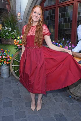 Barbara Meier at the HEIDIFEST 2026 at the Hofbräuhaus in Munich on September 17, 2026