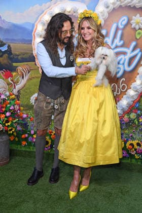 Heidi Klum, her dog Fritz, and her husband Tom Kaulitz at HEIDIFEST 2026 at the Hofbräuhaus in Munich on September 17, 2026