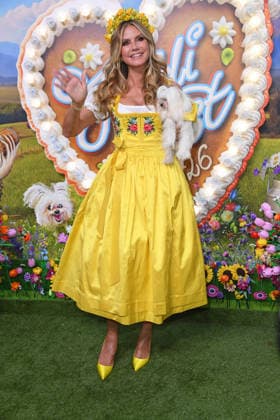 Heidi Klum, her dog Fritz, with her dog Fritz at the HEIDIFEST 2026 at the Hofbräuhaus in Munich on September 17, 2026