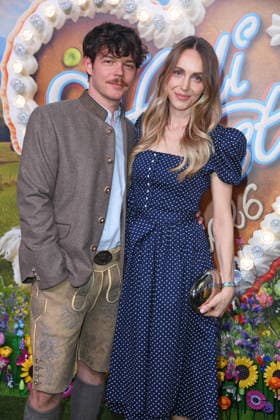 Georg Listing of Tokio Hotel with his wife, Susanne Knispel, at the HEIDIFEST 2026 at the Hofbräuhaus in Munich on September 17, 2026