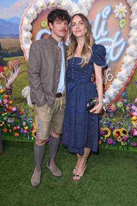 Georg Listing of Tokio Hotel with his wife, Susanne Knispel, at the HEIDIFEST 2026 at the Hofbräuhaus in Munich on September 17, 2026