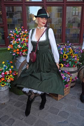 Nadja Auermann at HEIDIFEST 2026 at the Hofbräuhaus in Munich on September 17, 2026