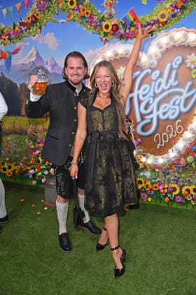 Joelina Drews with her boyfriend Adrian Louis at HEIDIFEST 2026 at the Hofbräuhaus in Munich on September 17, 2026