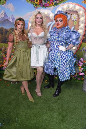 Yonce Banks, Katy Baehm, and Bambi Mercury at HEIDIFEST 2026 at the Hofbräuhaus in Munich on September 17, 2026