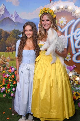Heidi Klum, her dog Fritz, and her daughter Leni Klum at the HEIDIFEST 2026 at the Hofbräuhaus in Munich on September 17, 2026
