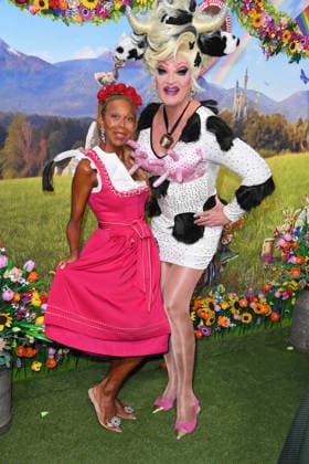 Angela Ermakova and Olivia Jones at HEIDIFEST 2026 at the Hofbräuhaus in Munich on September 17, 2026