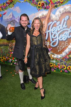 Joelina Drews with her boyfriend Adrian Louis at HEIDIFEST 2026 at the Hofbräuhaus in Munich on September 17, 2026