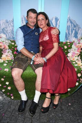 Achim Petry with his wife Giovanna Cali at the HEIDIFEST 2026 at the Hofbräuhaus in Munich on September 17, 2026