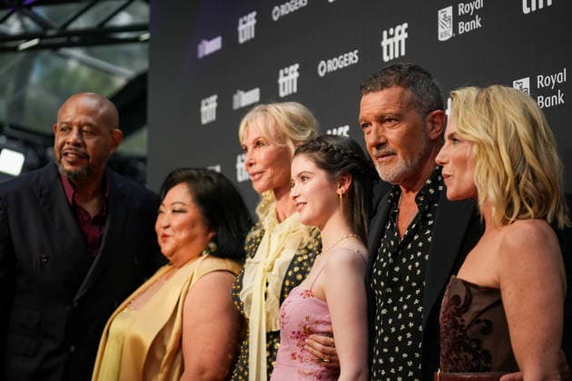 2026 Toronto International Film Festival - Up Against It TORONTO, CANADA - SEPTEMBER 17 : (L-R) Forest Whitaker, Selena Tan, Trudie Styler, Eden Hamilton, Antonio Banderas, Eva Birthistle attend the premiere of Up Against It during the 2026 Toronto International Film Festival at Roy Thomson Hall in Toronto, Ontario, Canada on September 17, 2026. Mert Alper Dervis Anadolu Toronto Canada. Editorial use only. Please get in touch for any other usage.  Copyright: x2026xAnadoluxMertxAlperxDervisx