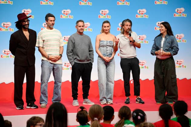 Massimo Sinato, Tom Beck, Moritz Bleibtreu, Anna Carina Woitschack, Tommy Scheel, and Chryssanthi Kavazi at kinderTag 2026 at the Atelier Gardens in Berlin, September 17, 2026 Foto:xN.xKubelkax xFuturexImagex kindertag_6901