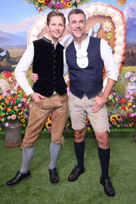Hanno Dobiat and Jo Weil upon their arrival at the RTL TV show HeidiFest by Heidi Klum at the Hofbräuhaus in Munich, September 17, 2026 Foto:xK.xKriegerx xFuturexImagex heidifest_6537