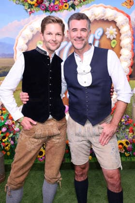 Hanno Dobiat and Jo Weil upon their arrival at the RTL TV show HeidiFest by Heidi Klum at the Hofbräuhaus in Munich, September 17, 2026 Foto:xK.xKriegerx xFuturexImagex heidifest_6538