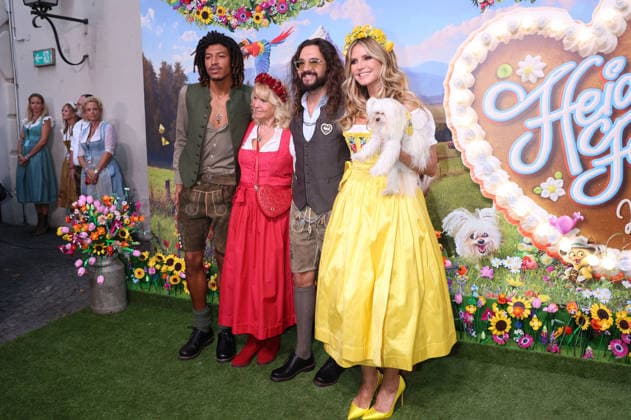 Henry Samuel, Erna Klum, Tom Kaulitz, and Heidi Klum arriving at the RTL TV show HeidiFest by Heidi Klum at the Hofbräuhaus in Munich, September 17, 2026 Foto:xK.xKriegerx xFuturexImagex heidifest_6546