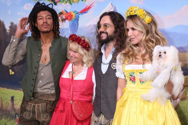 Henry Samuel, Erna Klum, Tom Kaulitz, and Heidi Klum arriving at the RTL TV show HeidiFest by Heidi Klum at the Hofbräuhaus in Munich, September 17, 2026 Foto:xK.xKriegerx xFuturexImagex heidifest_6551
