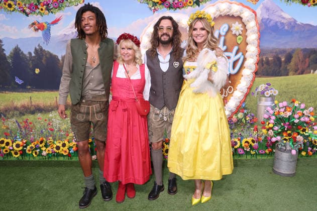 Henry Samuel, Erna Klum, Tom Kaulitz, and Heidi Klum arriving at the RTL TV show HeidiFest by Heidi Klum at the Hofbräuhaus in Munich, September 17, 2026 Foto:xK.xKriegerx xFuturexImagex heidifest_6552