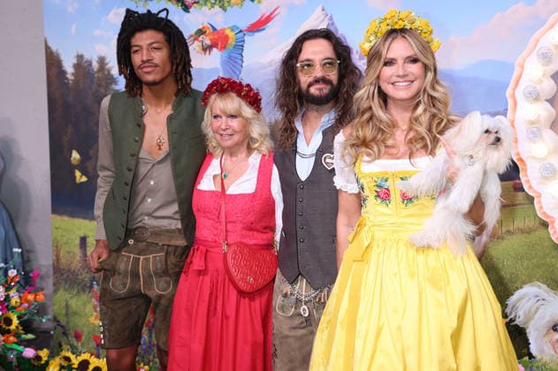 Henry Samuel, Erna Klum, Tom Kaulitz, and Heidi Klum arriving at the RTL TV show HeidiFest by Heidi Klum at the Hofbräuhaus in Munich, September 17, 2026 Foto:xK.xKriegerx xFuturexImagex heidifest_6553