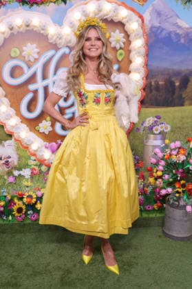 Heidi Klum with her dog Fritz upon arrival at the RTL TV show HeidiFest by Heidi Klum at the Hofbräuhaus in Munich, September 17, 2026 Foto:xK.xKriegerx xFuturexImagex heidifest_6576