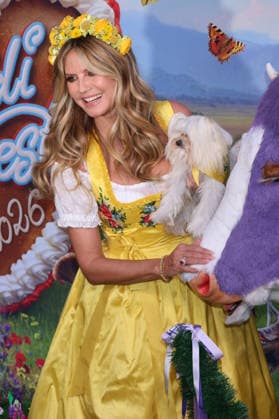Heidi Klum with her dog Fritz upon arrival at the RTL TV show HeidiFest by Heidi Klum at the Hofbräuhaus in Munich, September 17, 2026 Foto:xK.xKriegerx xFuturexImagex heidifest_6582