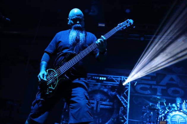 Tony Campos of the band Fear Factory at a concert at Huxleys Neue Welt in Berlin, September 17, 2026 Fear Factory Concert Berlin