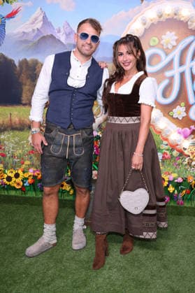 Sarah Engels with her husband Julian Engels upon arrival at the RTL TV show HeidiFest by Heidi Klum at the Hofbräuhaus in Munich, September 17, 2026 Foto:xK.xKriegerx xFuturexImagex heidifest_6602