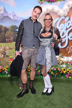 Gina Lisa Lohfink, accompanied by a guest, upon arrival at the RTL TV show HeidiFest by Heidi Klum at the Hofbräuhaus in Munich, September 17, 2026 Foto:xK.xKriegerx xFuturexImagex heidifest_6612
