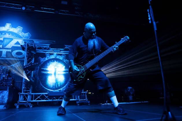 Tony Campos of the band Fear Factory at a concert at Huxleys Neue Welt in Berlin, September 17, 2026 Fear Factory Concert Berlin
