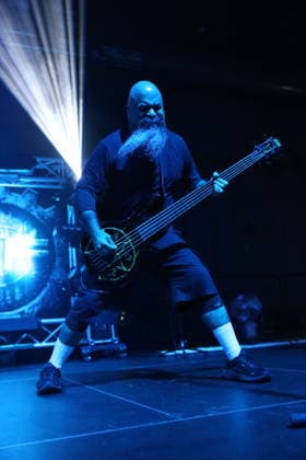 Tony Campos of the band Fear Factory at a concert at Huxleys Neue Welt in Berlin, September 17, 2026 Fear Factory Concert Berlin