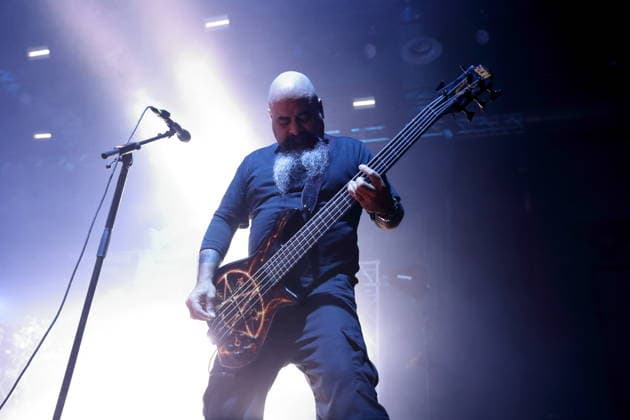 Tony Campos of the band Fear Factory at a concert at Huxleys Neue Welt in Berlin, September 17, 2026 Fear Factory Concert Berlin
