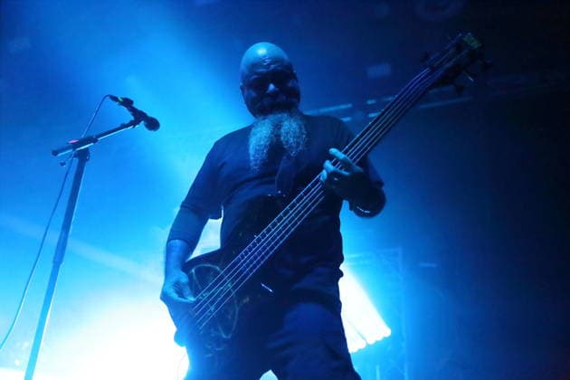 Tony Campos of the band Fear Factory at a concert at Huxleys Neue Welt in Berlin, September 17, 2026 Fear Factory Concert Berlin