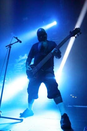 Tony Campos of the band Fear Factory at a concert at Huxleys Neue Welt in Berlin, September 17, 2026 Fear Factory Concert Berlin