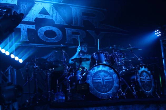 Pete Webber of the band Fear Factory at a concert at Huxleys Neue Welt in Berlin, September 17, 2026 Fear Factory Concert Berlin