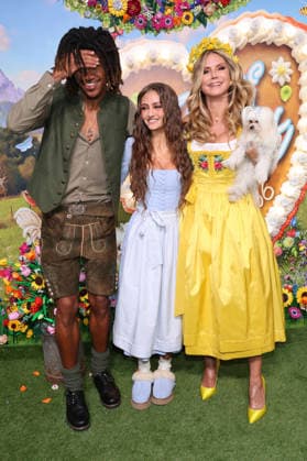 Henry Samuel, Leni Klum, and Heidi Klum arriving at the RTL TV show HeidiFest by Heidi Klum at the Hofbräuhaus in Munich, September 17, 2026 Foto:xK.xKriegerx xFuturexImagex heidifest_6798