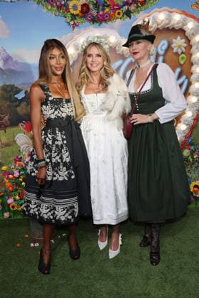Naomi Campbell, Heidi Klum, and Nadja Auermann upon arrival at the RTL TV show HeidiFest by Heidi Klum at the Hofbräuhaus in Munich, September 17, 2026 Foto:xK.xKriegerx xFuturexImagex heidifest_6844