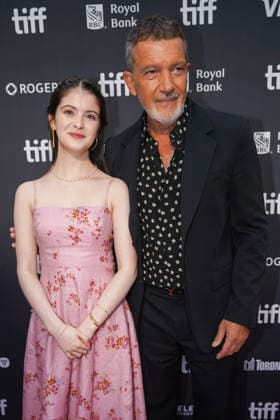 2026 Toronto International Film Festival - ˜Up Against It™ Premiere (L-R) Eden Hamilton and Antonio Banderas attend the red carpet for ˜Up Against It™ premiere during the 2026 Toronto International Film Festival (TIFF) at Roy Thomson Hall. on September 17, 2026 in Toronto, Canada. (Photo by Leonardo Ramirez Eyepix Group) Copyright: xLeonardoxRamirez xEyepixxGroupx LR17092026-00922